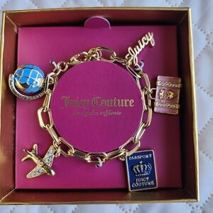 Juicy Couture Gold Travel Charm Bracelet